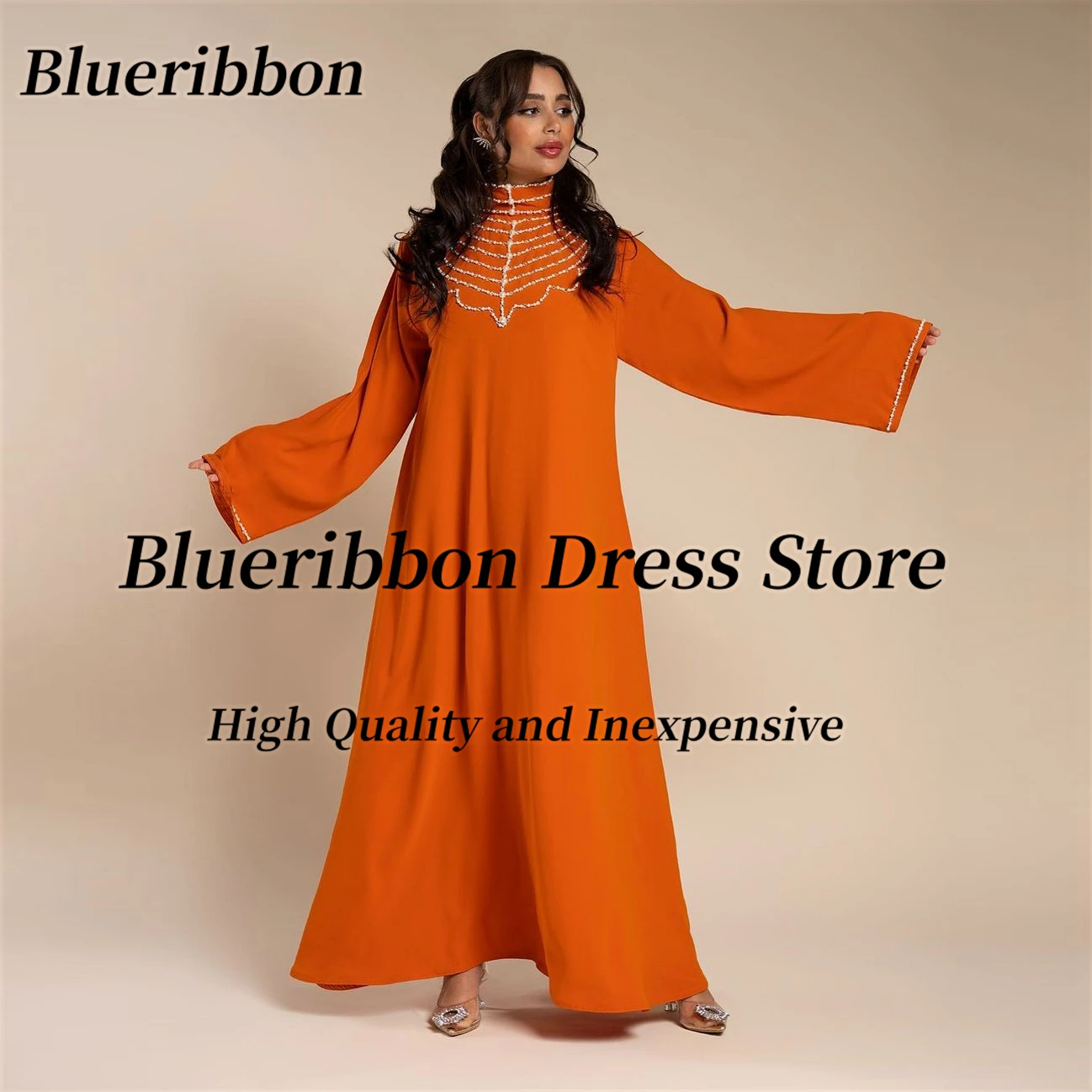 Blueribbon Dubai Party Saudi Arabia Women Wear Prom Dresses High Collar Beading Long Sleeves Evening Gowns Zipper Back Vestidos
Blueribbon Dubai Party Saudi Arabia Women Wear Prom Dresses High Collar Beading Long Sleeves Evening Gowns Zipper Back Vestidos