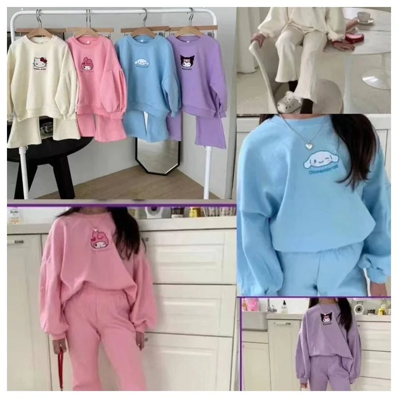 Sanrioed My Melody Cinnamoroll Hellokittys милый детский Повседневный Спортивный Набор Kawaii Свободный теплый пуловер Толстовка брюки детский подарок
Sanrioed My Melody Cinnamoroll Hellokittys милый детский Повседневный Спортивный Набор Kawaii Свободный теплый пуловер Толстовка брюки детский подарок
