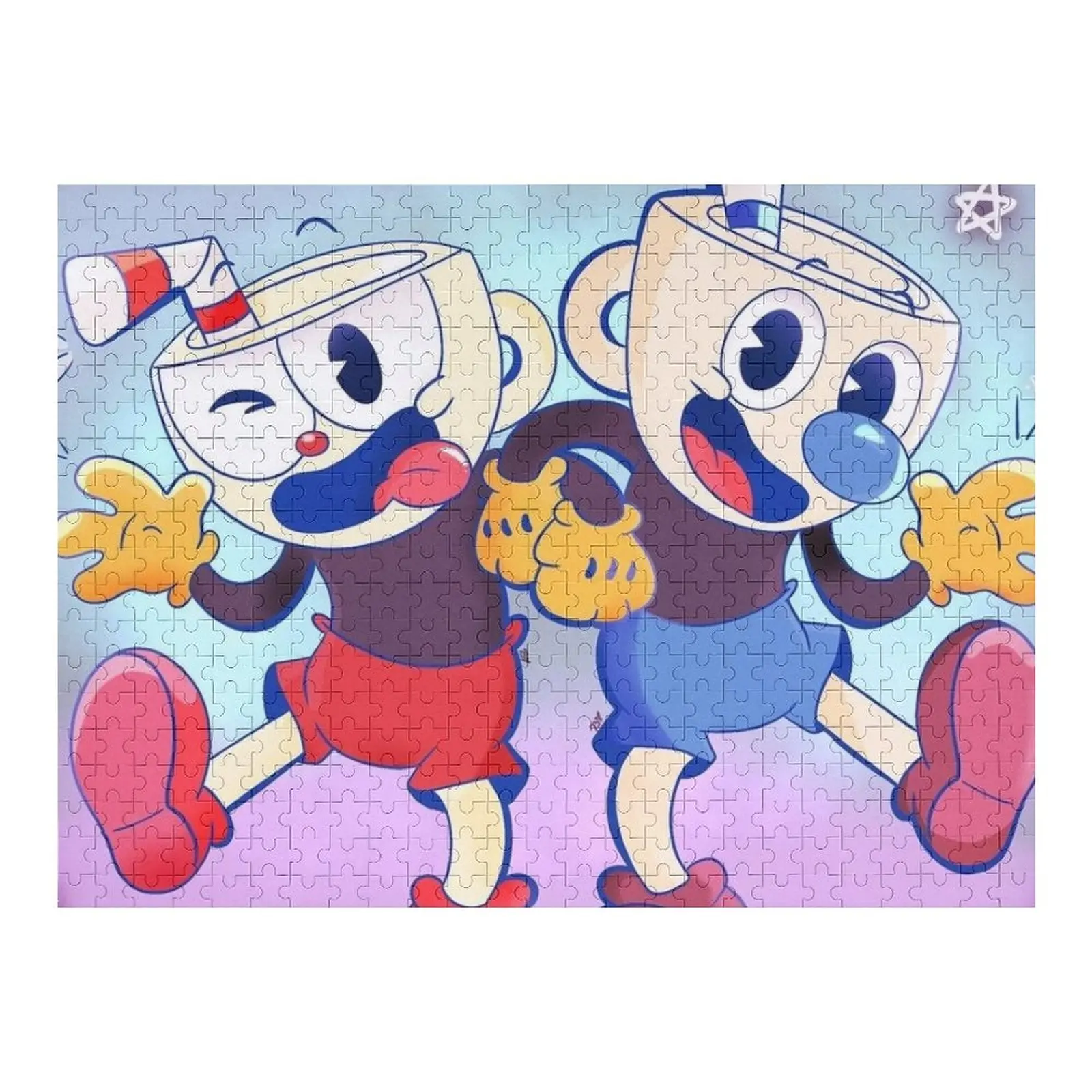 

Mugman And Cuphead Jigsaw Puzzle Custom Puzzle Child Wooden Compositions For Children Personalised Name Puzzle