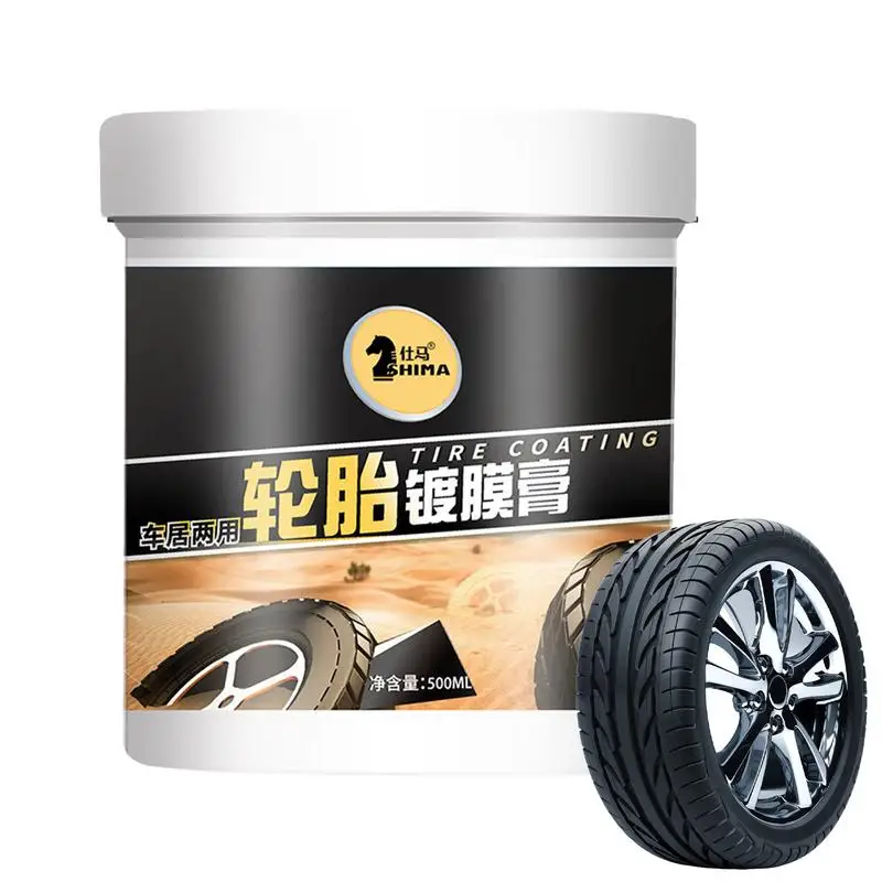 

500ml Tire Wheel Cleaner Car tire waxing and plating paste Waterproof Glazing Wheel Wax Rim Shine car maintenance tire coating