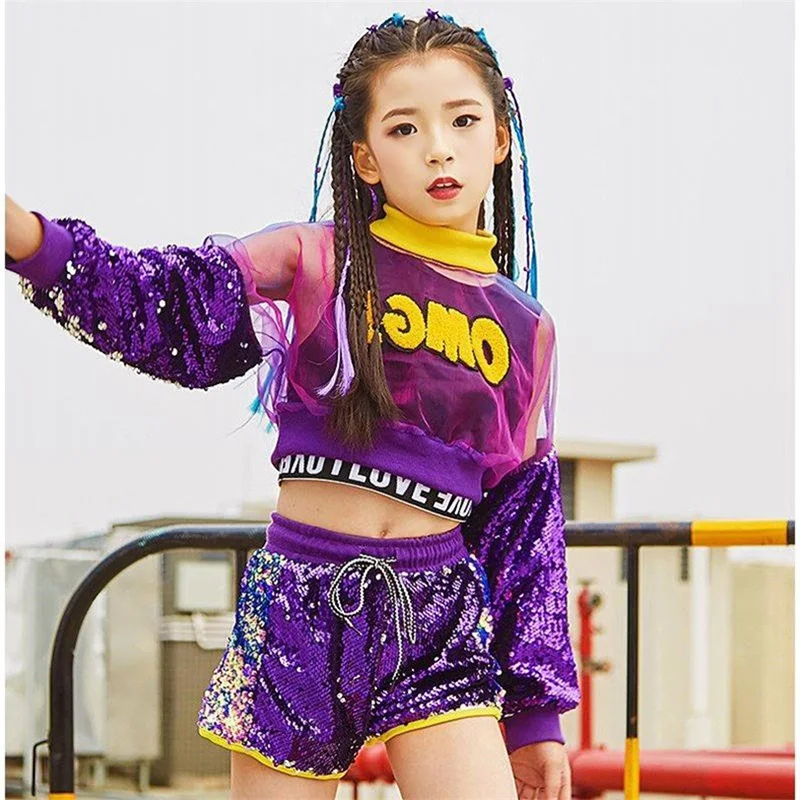 3pcs Set Girl Jazz Dance Costume Children Street Hip Hop Dance Girl Jazz Stage Sequin Girl Jazz Dance Costume for Girls
3pcs Set Girl Jazz Dance Costume Children Street Hip Hop Dance Girl Jazz Stage Sequin Girl Jazz Dance Costume for Girls