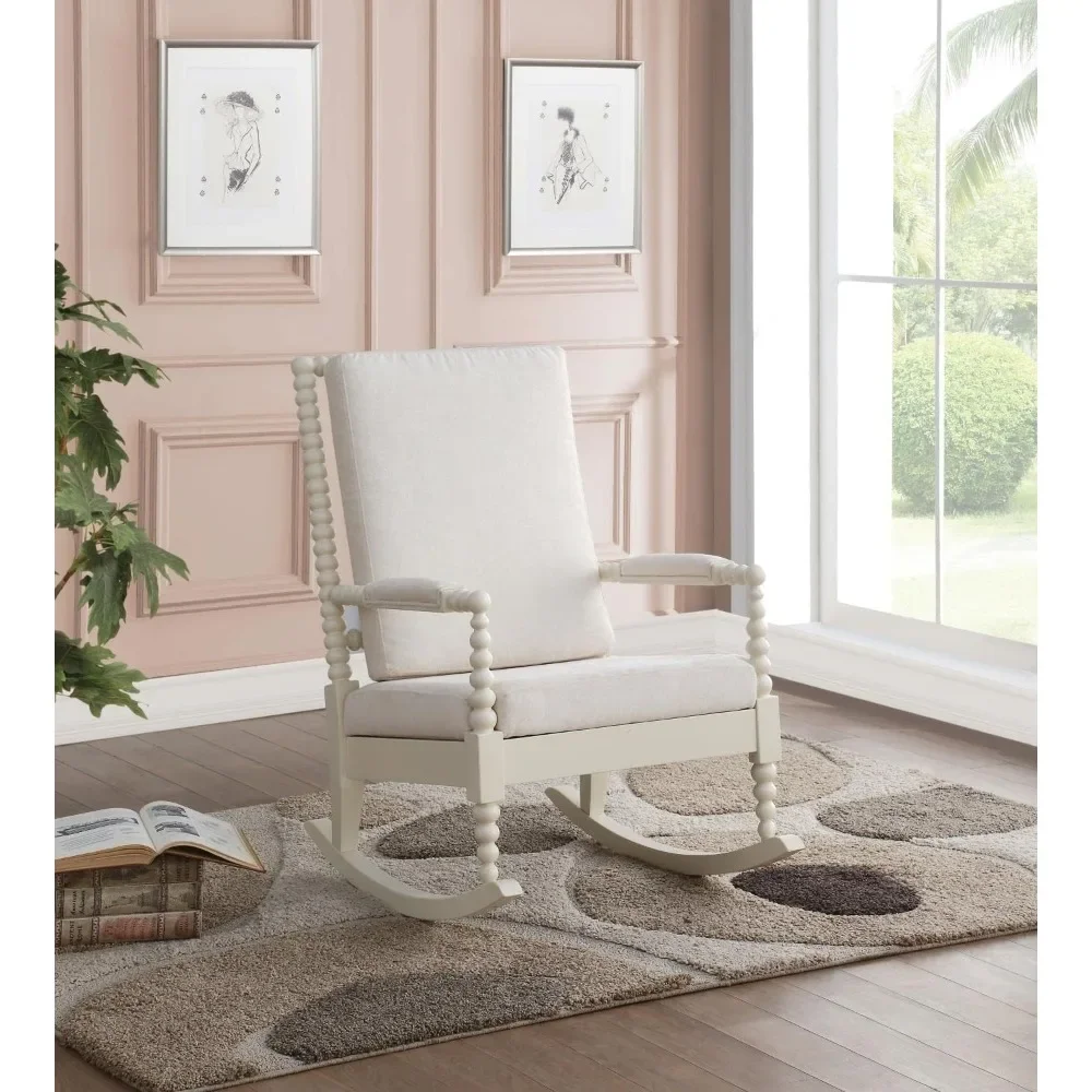 Fabric Upholstered Rocking Chair in Cream and White Freight Free Long Chairs Living Room Individual Armchair Bean Bag Sunbeds
Fabric Upholstered Rocking Chair in Cream and White Freight Free Long Chairs Living Room Individual Armchair Bean Bag Sunbeds