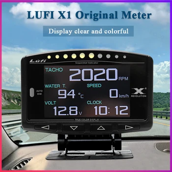 오리지널 Lufi X1 혁명 OBD OBD2 미터 스마트 디지털 멀티 영어 버전 게이지, 자동차용