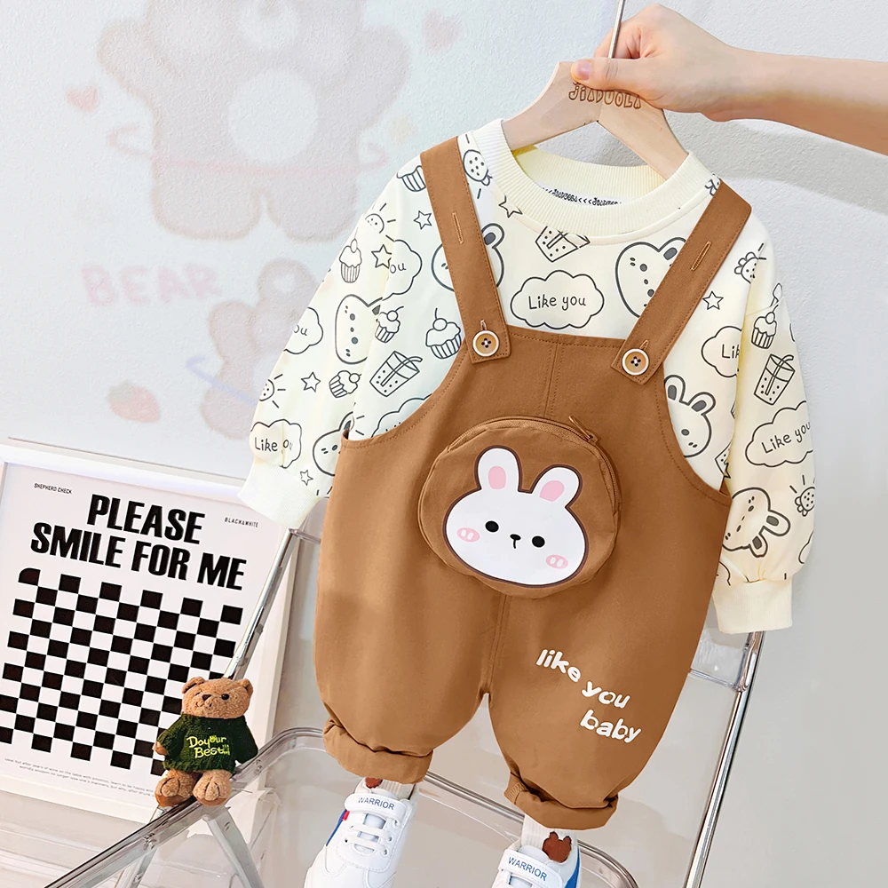 Spring Kids Clothing Sets Girls Sportswear Baby Boys Printed Sweatshirt Overalls Infant Casual Clothes Children Costume Outfits
Spring Kids Clothing Sets Girls Sportswear Baby Boys Printed Sweatshirt Overalls Infant Casual Clothes Children Costume Outfits