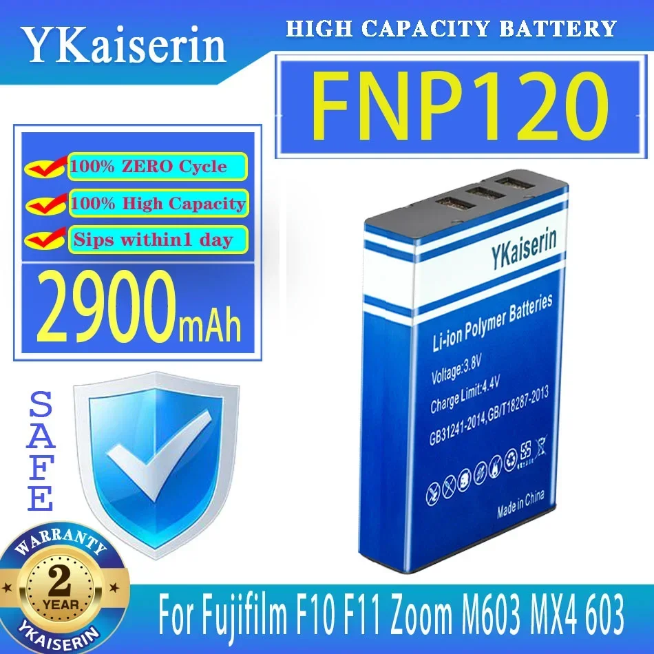 

YKaiserin Battery FNP120 (M603) 2900mAh For Fujifilm FinePix F10 F11 For Zoom M603 MX4 603 Bateria