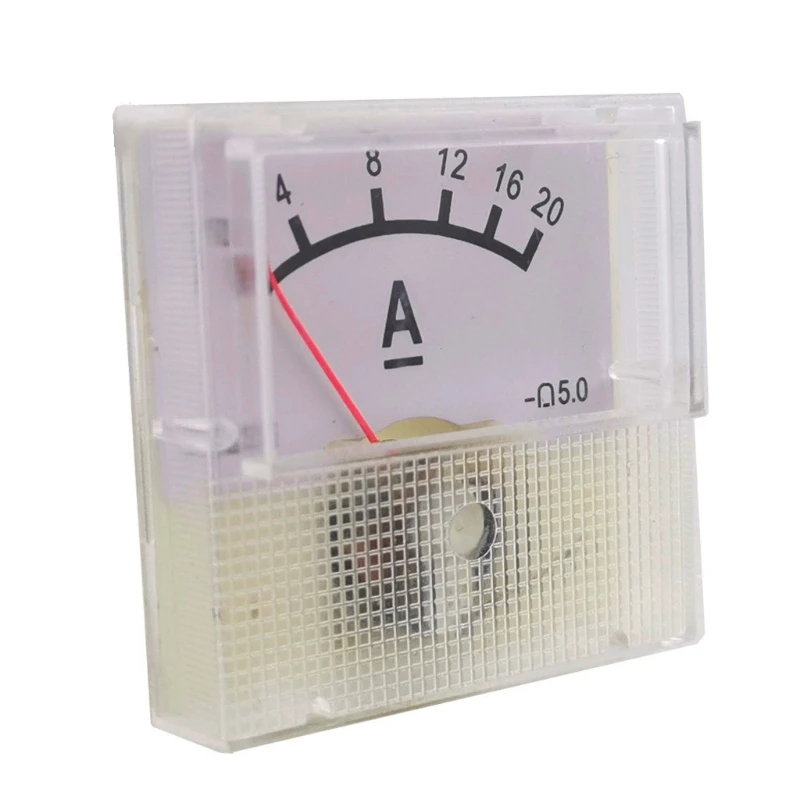 

Analog Current Panel Meter for DC 0-20A Ammeter Square Shape Current Test Mechanical Pointer Type for DC Panel Meter Amp