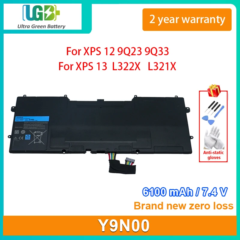 UGB Новый Y9N00 Аккумулятор для ноутбука Dell XPS 12 9Q23 9Q33 12-L221X XPS 13-L322X L321X PKH18 489XN 3H76R 7,4 В 6100 мАч 47Wh
UGB Новый Y9N00 Аккумулятор для ноутбука Dell XPS 12 9Q23 9Q33 12-L221X XPS 13-L322X L321X PKH18 489XN 3H76R 7,4 В 6100 мАч 47Wh