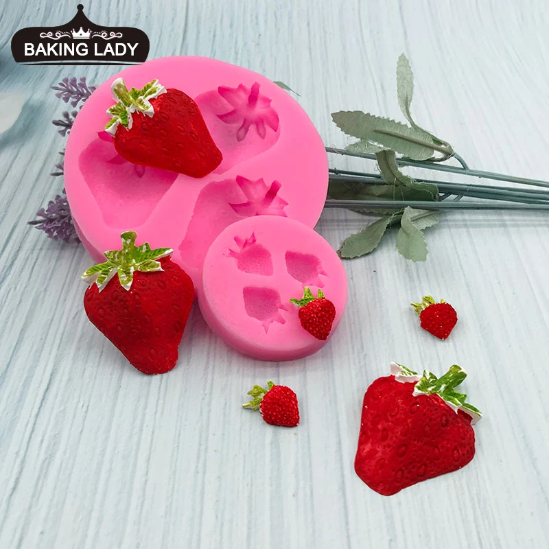 Strawberry silicone mold soap sugar fondant molds fruit chocolate moulds for cakes decorating tools
Strawberry silicone mold soap sugar fondant molds fruit chocolate moulds for cakes decorating tools