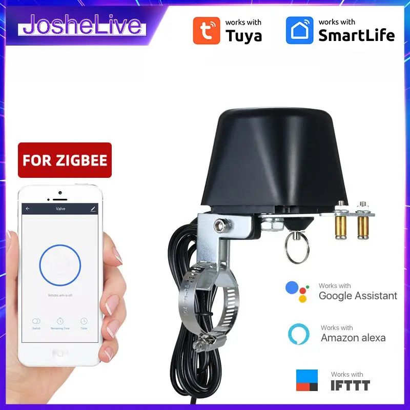 

Tuya WiFi Water Valve Gas Shutoff Controller Support Alexa Assistant Smart Wireless Control Tuay Smart Smart Life App