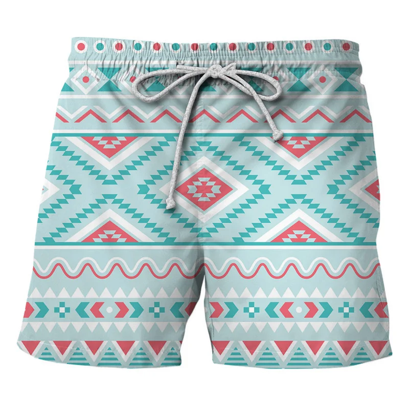 

Fashion Horizontal Vertical Stripes 3d Print Beach Shorts Men Summer Street Short Pants Surf Board Shorts Loose Swim Trunks
