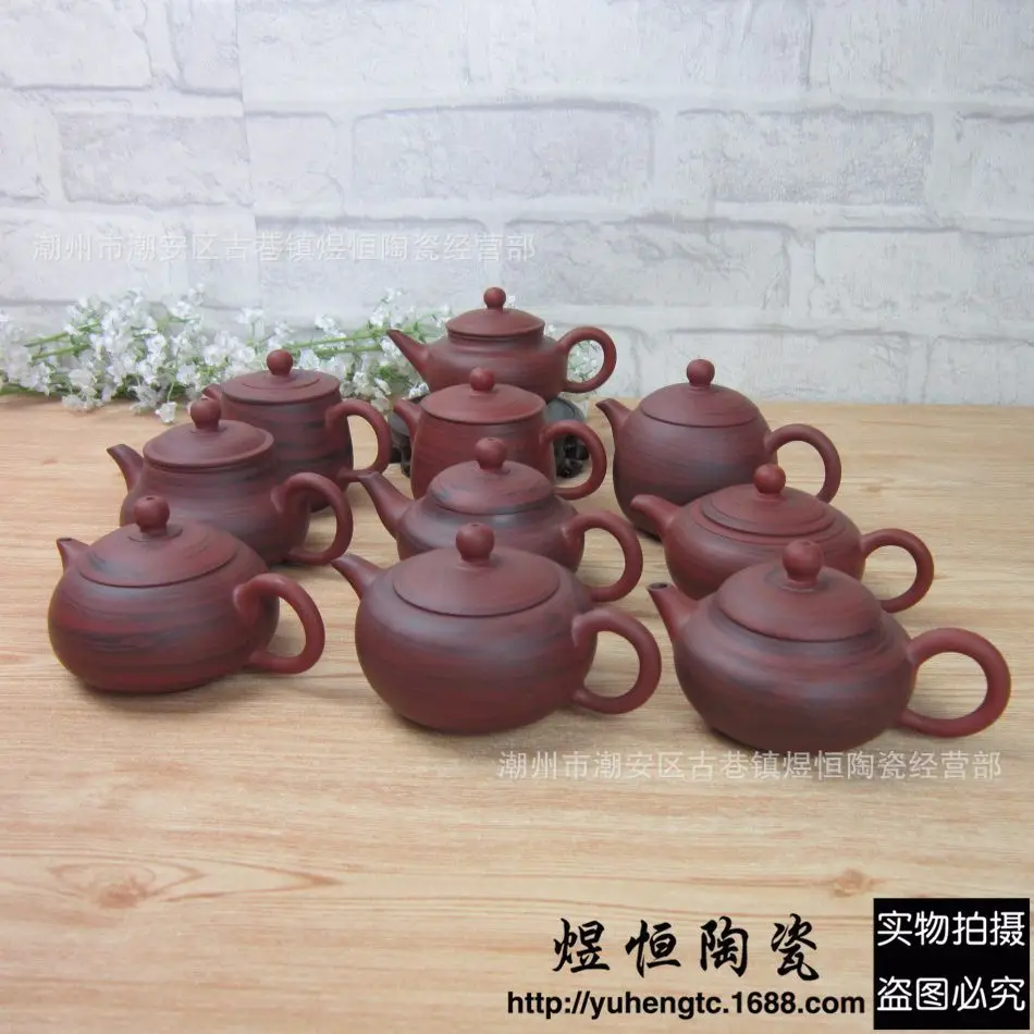 

120cc китайский высококлассный чайник ручной работы из фиолетовой глины, семейная коллекция, фиолетовый песок, долговечный чайник, китайский чайник, чайный набор