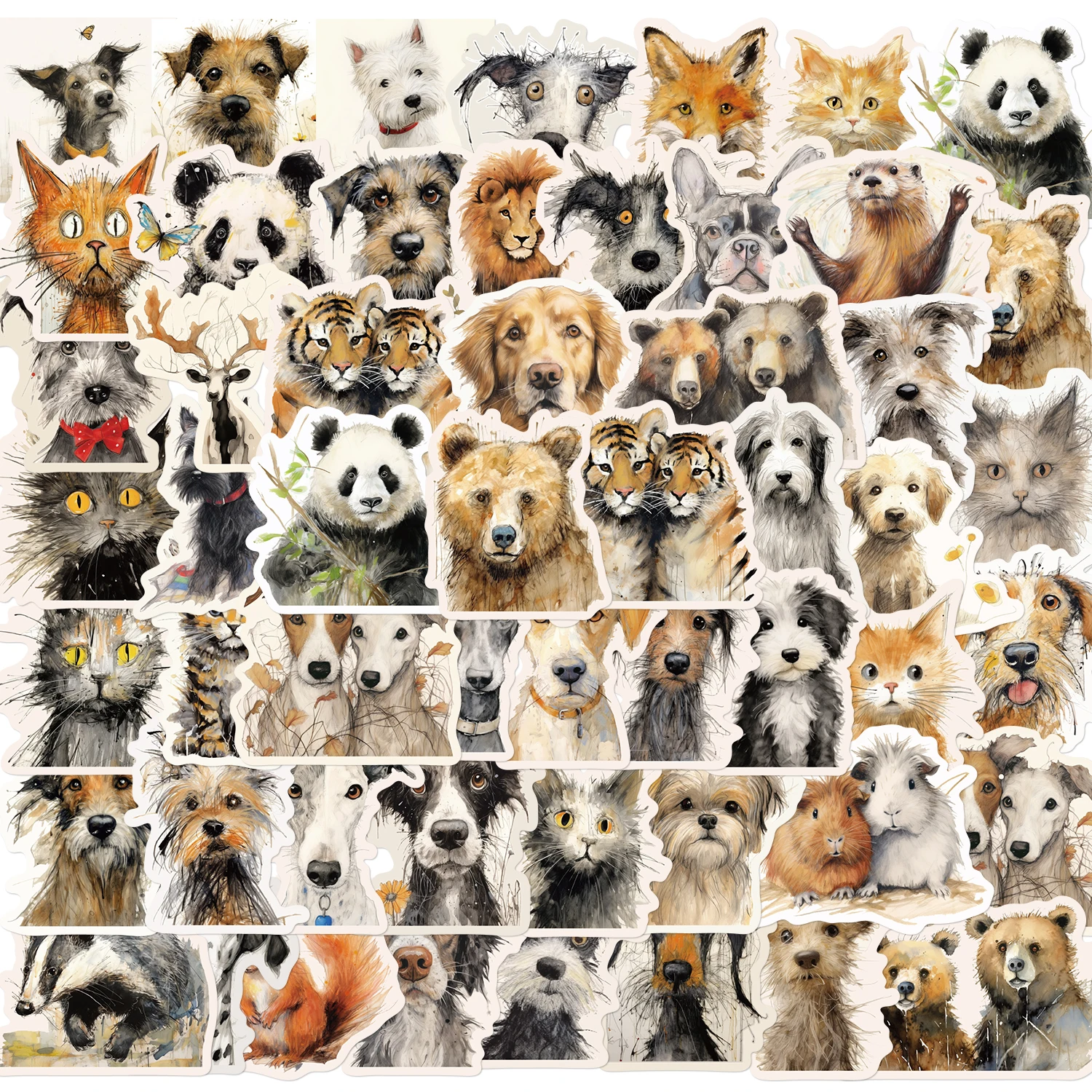 

50PCS Fried Animal Stickers Stationery Cafe Motorcycle Laptop Luggage Scrapbook For Guitar DIY Bottle Graffiti Pegatina Decals