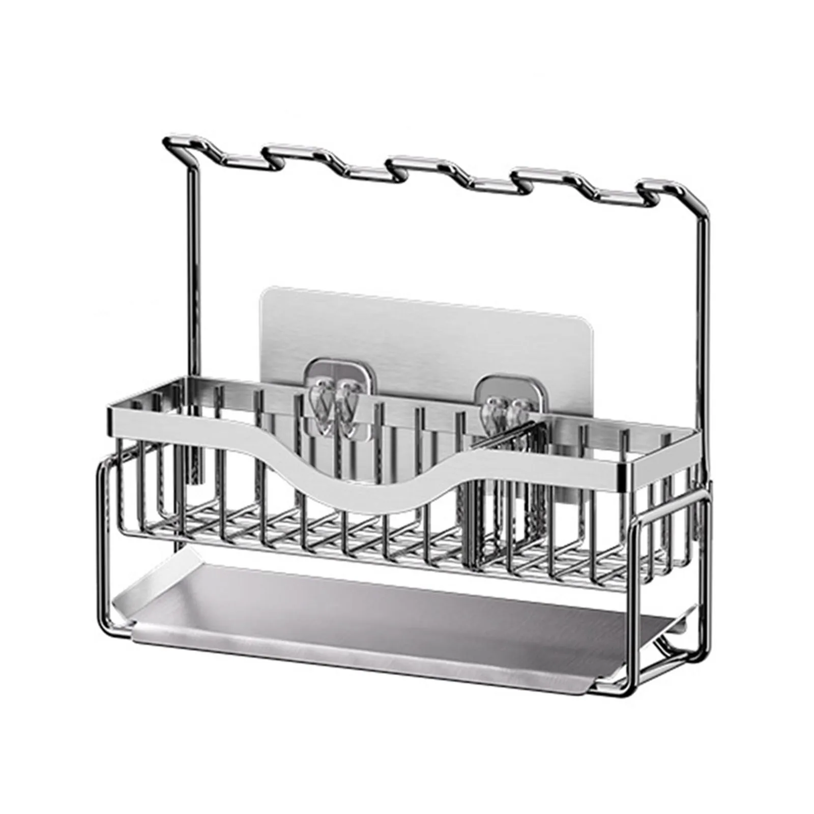 Stainless Steel Sponge Holder Sink Drain Rack Drain Tray Kitchen Organizer Hole-free Wall-mounted Drain Rack Kitchen Storage
Stainless Steel Sponge Holder Sink Drain Rack Drain Tray Kitchen Organizer Hole-free Wall-mounted Drain Rack Kitchen Storage