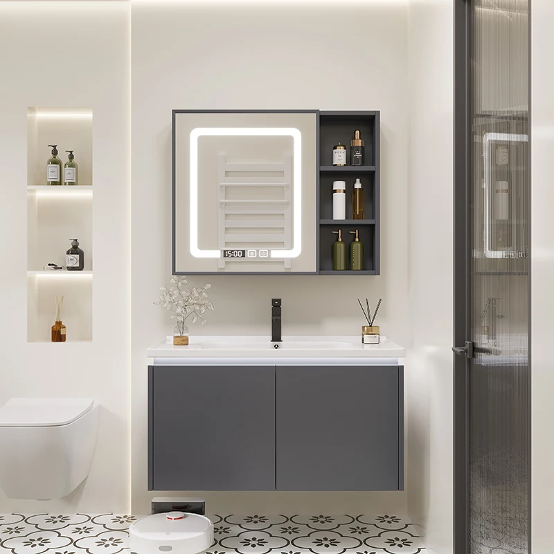 Aluminum bathroom cabinet combination simple washbasin ceramic integrated washbasin bathroom washbasin
Aluminum bathroom cabinet combination simple washbasin ceramic integrated washbasin bathroom washbasin