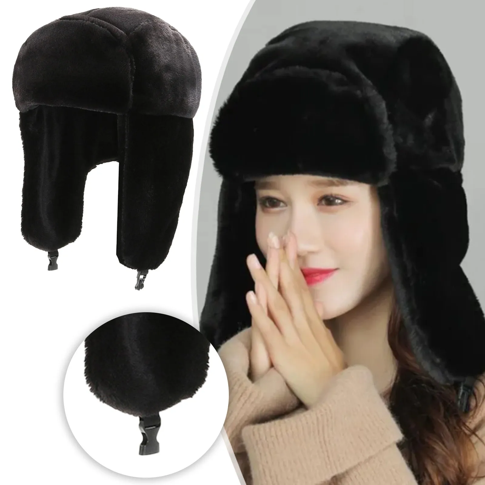 

Winter New Men'S And Women'S Hat Fashion Outdoor Riding Warm Hats Windproof Cold Ear Riding Lei Feng Cap Gorro Invierno Hombre