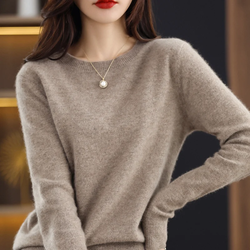 Cashmere Sweater Women's Round Neck Luxurious Loose Basic Solid Color Pullover Autumn Winter Wool Knitted Sweater Top
Cashmere Sweater Women's Round Neck Luxurious Loose Basic Solid Color Pullover Autumn Winter Wool Knitted Sweater Top