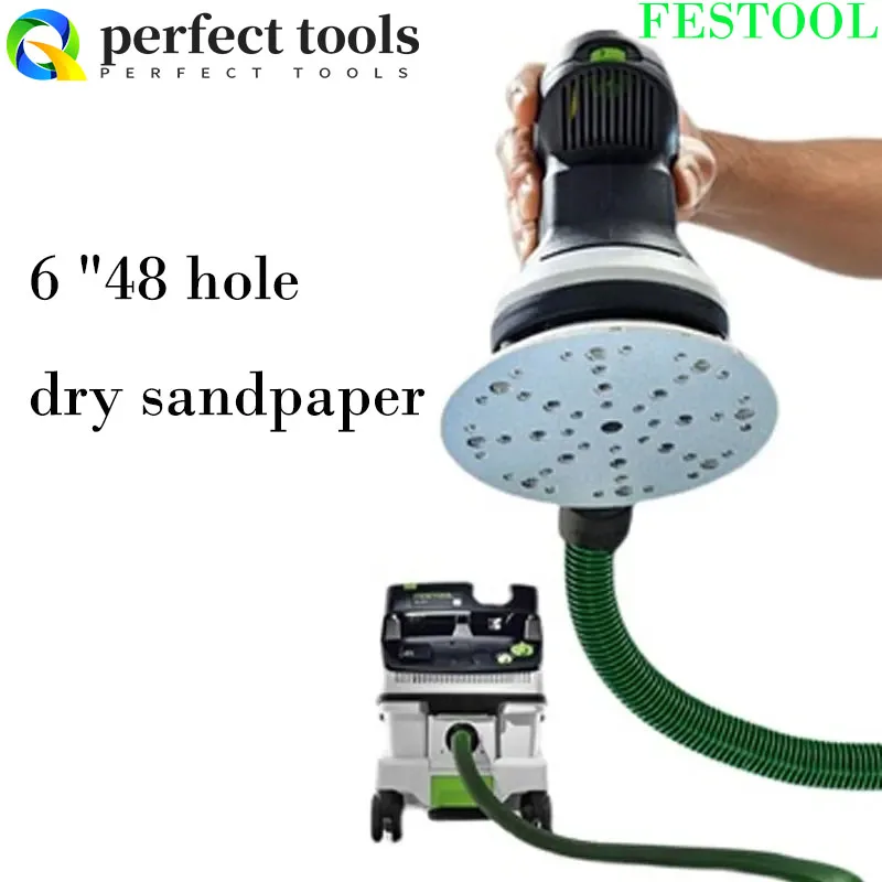German FESTOOL Dry Sandpaper 6 Inch 17 Hole /48 Hole Automotive Disc Flocking Automotive Repair Vehicle Sandpaper Abrasive
German FESTOOL Dry Sandpaper 6 Inch 17 Hole /48 Hole Automotive Disc Flocking Automotive Repair Vehicle Sandpaper Abrasive
