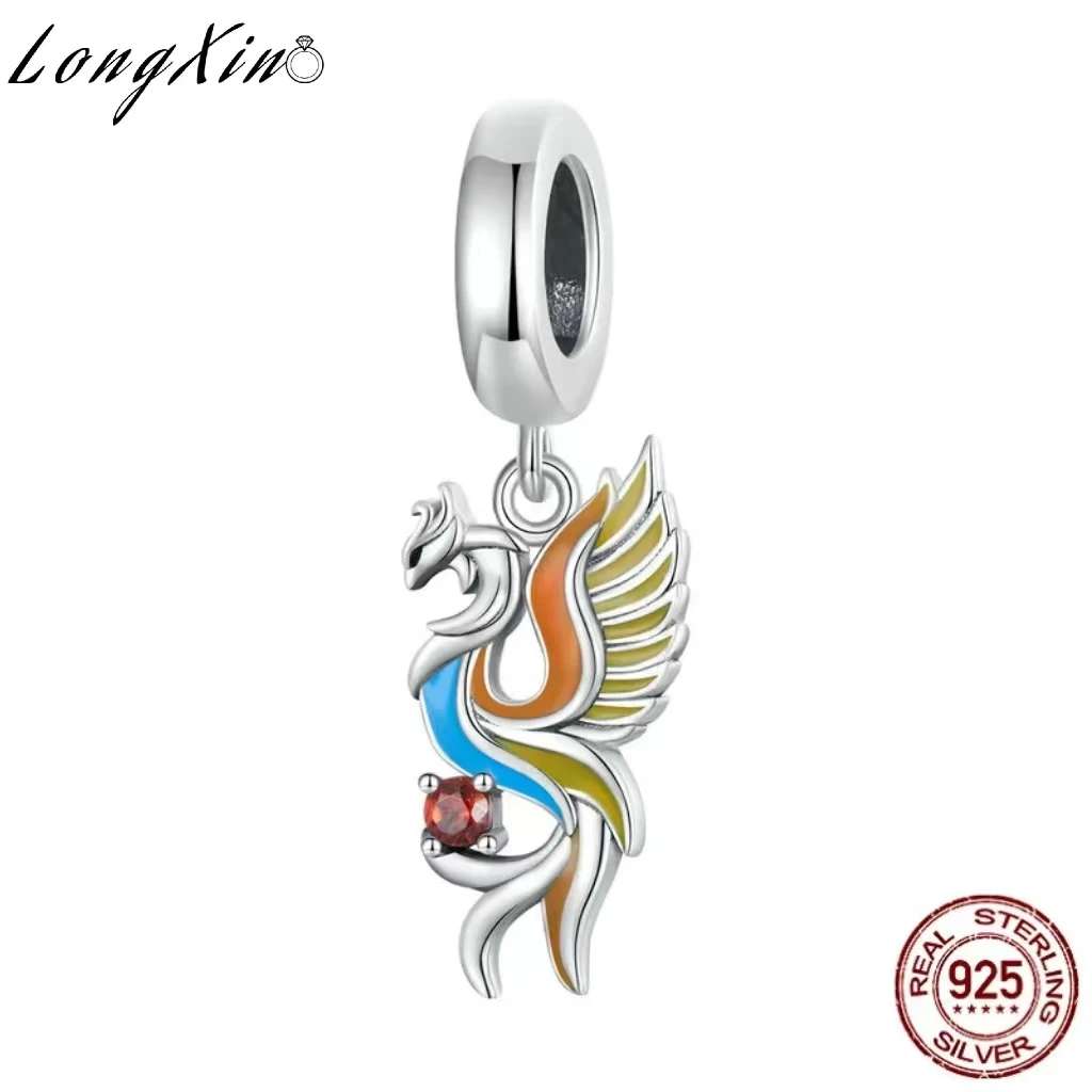 LongXin925 Sterling Silver Colorful Enamel Phoenix Pendant Charms Permanent Bird Hanging Beads for Women Bracelet & Necklace DIY
LongXin925 Sterling Silver Colorful Enamel Phoenix Pendant Charms Permanent Bird Hanging Beads for Women Bracelet & Necklace DIY