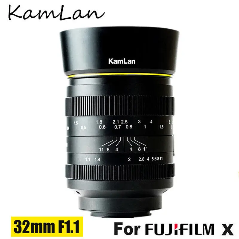 Объектив камеры Kamlan 32 мм F1.1 с большой диафрагмой и ручной фокусировкой для Canon EOS-M EFM Sony E Fujifilm FX FUJI X M4/3 беззеркальное крепление
Объектив камеры Kamlan 32 мм F1.1 с большой диафрагмой и ручной фокусировкой для Canon EOS-M EFM Sony E Fujifilm FX FUJI X M4/3 беззеркальное крепление