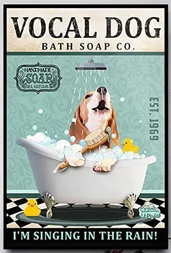 Metal Tin Sign Bathtub Dog Vocal Dog Bathing Brush Soap Foam Poster Retro Toilet Bar Home Bathroom Wall Decoration Style
Metal Tin Sign Bathtub Dog Vocal Dog Bathing Brush Soap Foam Poster Retro Toilet Bar Home Bathroom Wall Decoration Style