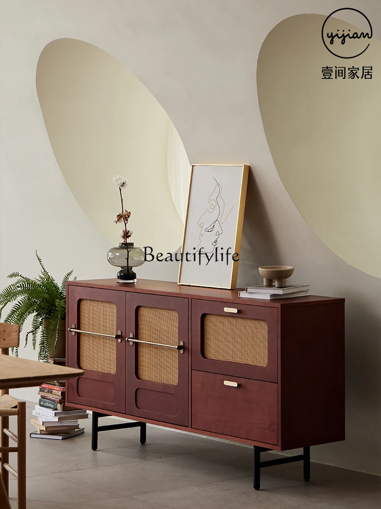 Vintage Locker Household Minimalist Living Room Rattan Display Cabinet
Vintage Locker Household Minimalist Living Room Rattan Display Cabinet