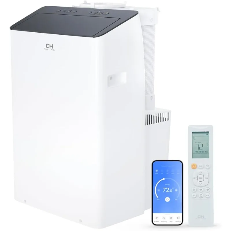 

Cooper&Hunter 14,000 BTU (12,000 BTU SACC) Inverter Portable Air Conditioner and Heater with Dual Hose, Dehumidifier