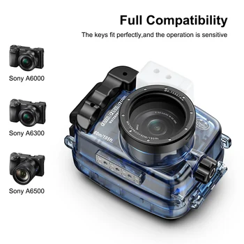 Seafrogs 스쿠버 다이빙 카메라 케이스 커버, 소니 A6000, A6300, A6500 수중 사진 장비, 방수 카메라 하우징