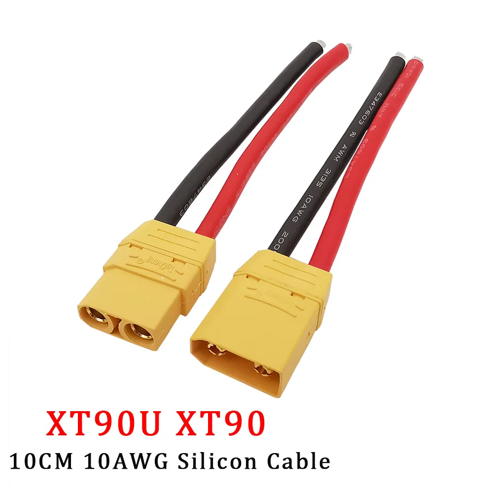 

XT90 XT90U Male Female Plug Bullet Connector With 10CM 10AWG Silicon Cable Harness For RC Lipo Battery Drone Car Toy Parts DIY