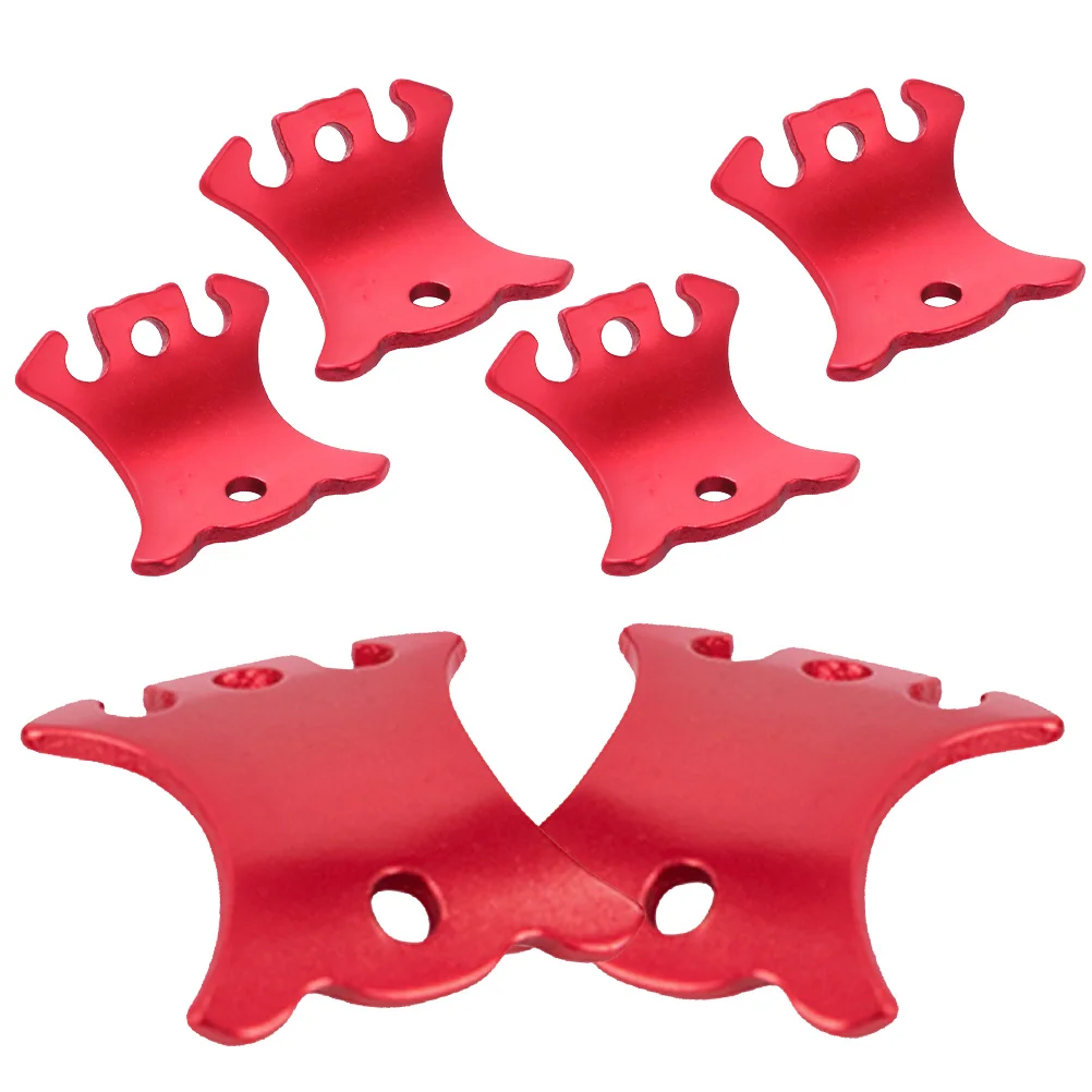 

6 Pcs Tent Outdoor Accessories Portable Rope Buckles Camping Practical Fasteners Multifunctional Adjusters Red Fixers