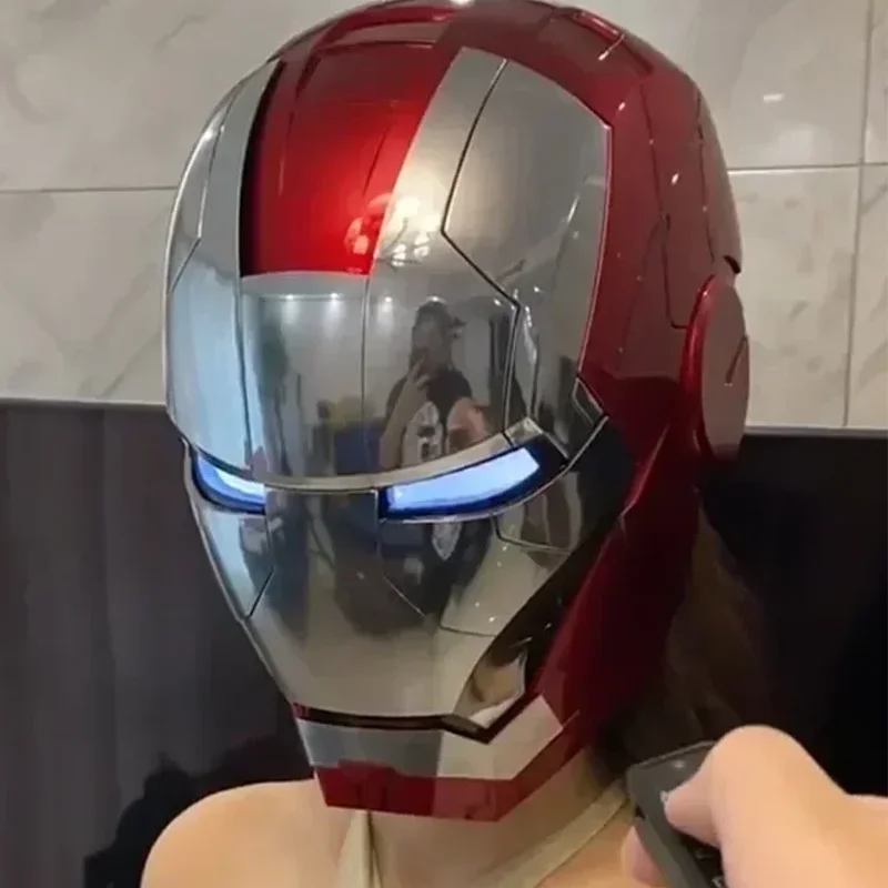 

New Iron Man Mk5 Helmet Automatoc 1:1 Voice Control Avengers Mk7 Mk5 Cosplay With Led Light Electronic Close Ironman Helmet Gift