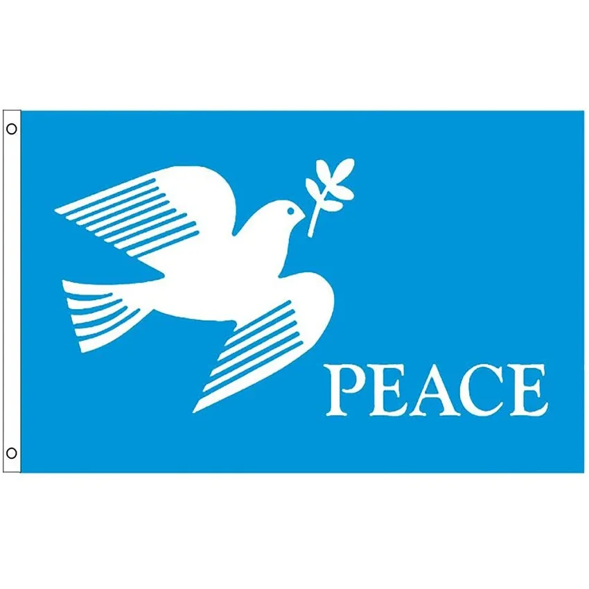 World Peace Flag Dove 3x5ft 150X90CM 100D Polyester Stop The War Banner Custom Grommets Advertising Promotion Flying
World Peace Flag Dove 3x5ft 150X90CM 100D Polyester Stop The War Banner Custom Grommets Advertising Promotion Flying