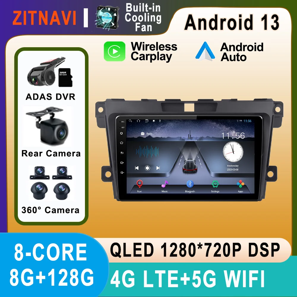Android 13 For Mazda CX7 CX 7 CX-7 2008 - 2015 Car Radio 4G SWC Autoradio ADAS Video DSP Multimedia AHD Navigation GPS Player
Android 13 For Mazda CX7 CX 7 CX-7 2008 - 2015 Car Radio 4G SWC Autoradio ADAS Video DSP Multimedia AHD Navigation GPS Player