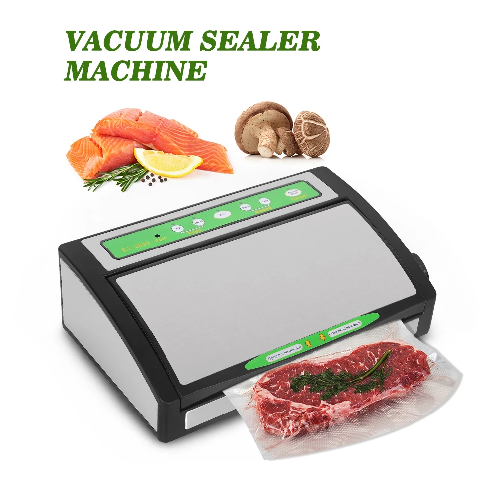 

New Commercial Vacuum Sealer with Built-in Cutter, Sous Vide Packing Machine, 220V/110V, Includes 1 Roll of Free Bags
