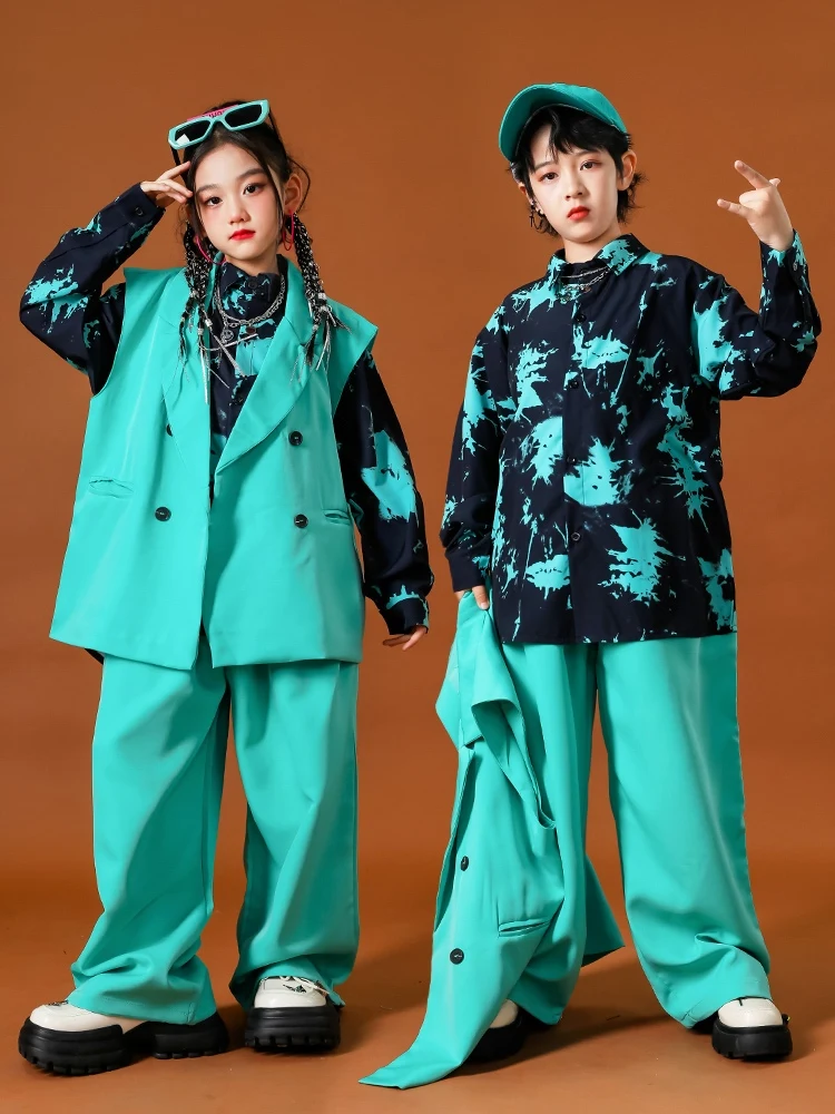 New Ballroom Hip Hop Dance Costumes For Kids Loose Vest Blue Hiphop Suit Girls Jazz Dance Clothes Boys Street Dancewear DQS14860
New Ballroom Hip Hop Dance Costumes For Kids Loose Vest Blue Hiphop Suit Girls Jazz Dance Clothes Boys Street Dancewear DQS14860