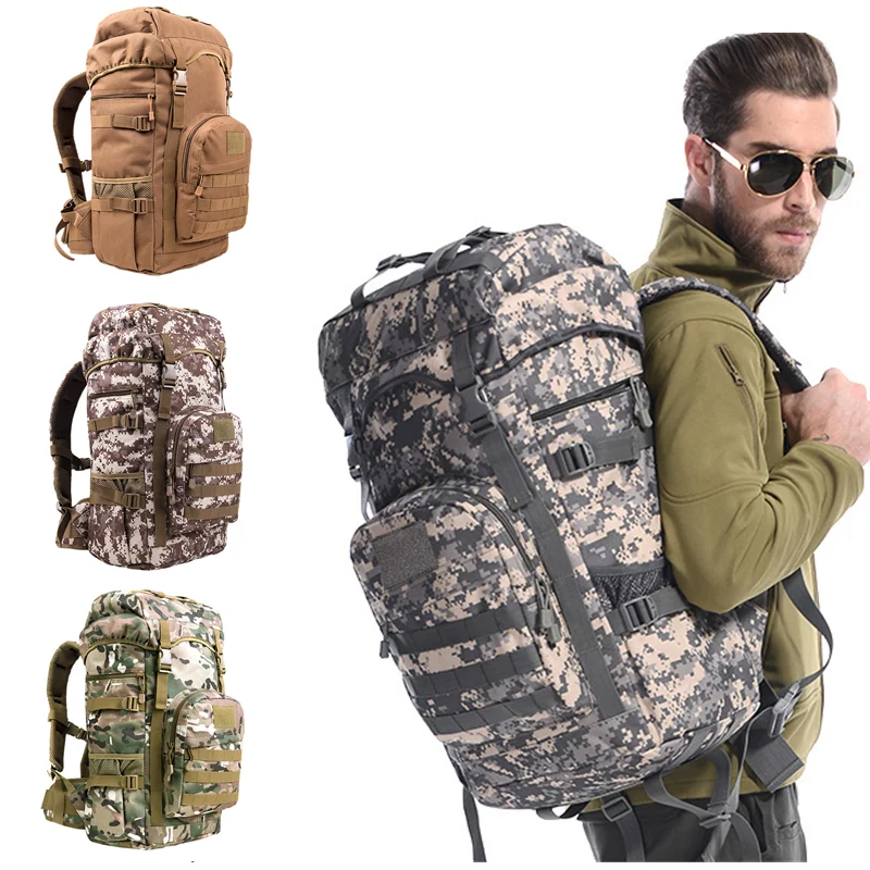 

50L Military Tactics Backpack Large Capacity For Men Oxford Army Bag Climbing Hiking Travel Bag Mochila Camouflage Backpack