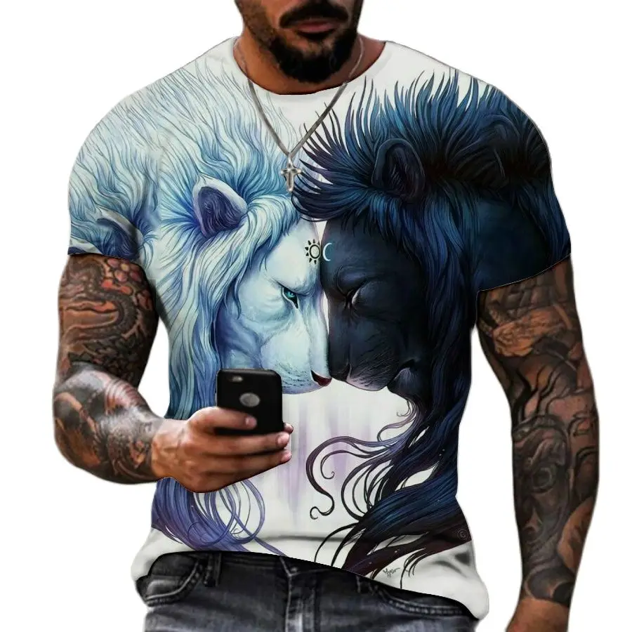 Lion 3D Printed T-shirt Men's T-shirt Summer Short Sleeve O-Neck Casual Pullover Boys Vintage Clothing New Animal Print Tops
Lion 3D Printed T-shirt Men's T-shirt Summer Short Sleeve O-Neck Casual Pullover Boys Vintage Clothing New Animal Print Tops