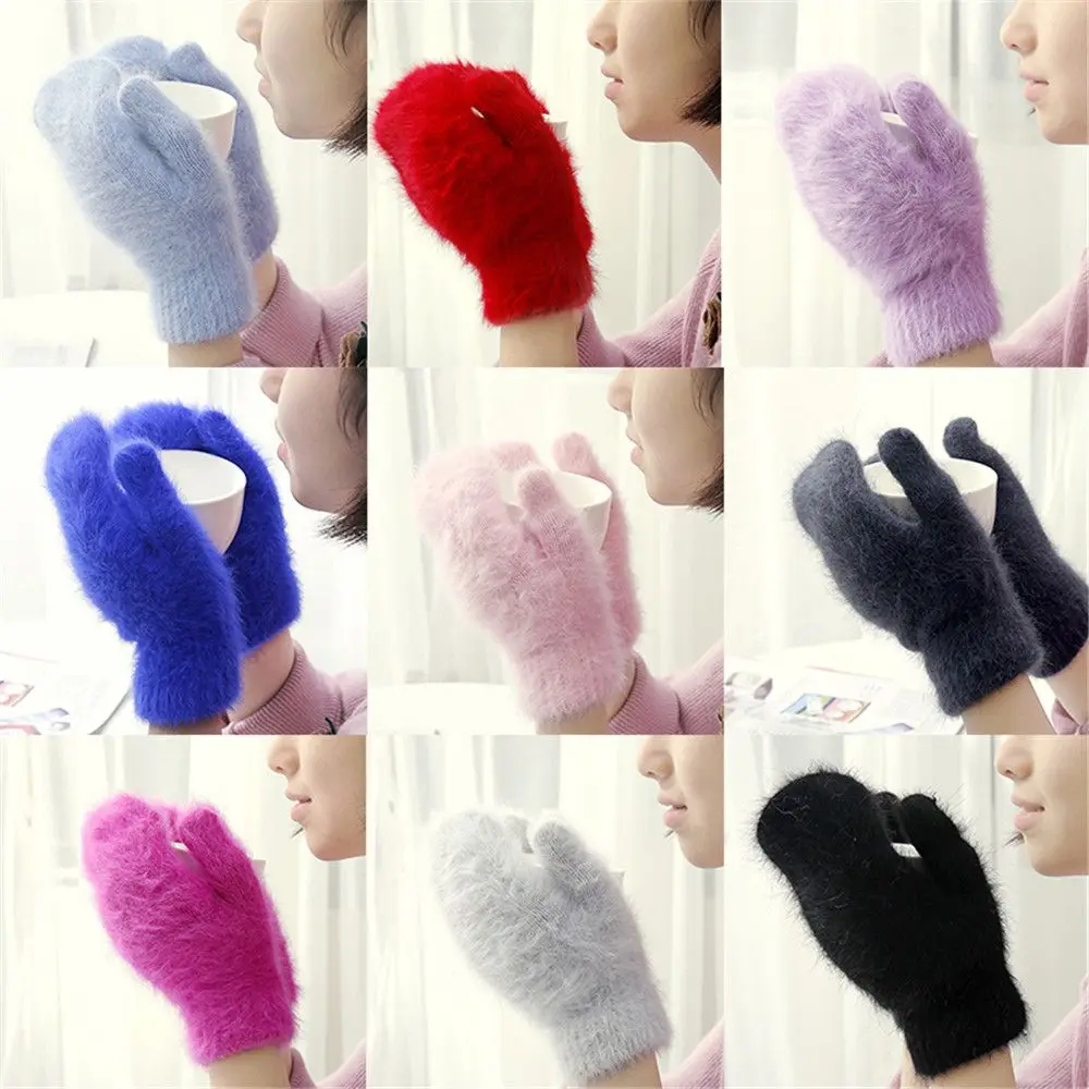 Fashion Outdoor Thicken Solid Color Double Layer Rabbit Fur Mittens Fingerless Fingers Wool Winter Gloves
Fashion Outdoor Thicken Solid Color Double Layer Rabbit Fur Mittens Fingerless Fingers Wool Winter Gloves