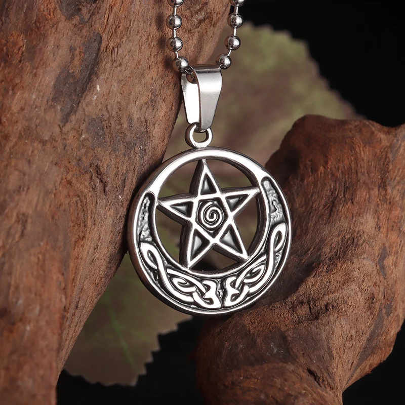 Vintage Pentagram Moon Witch Knot Pendant Irish Celtic Knot Necklace for Men Women Punk Personality Lucky Amulet Jewelry
Vintage Pentagram Moon Witch Knot Pendant Irish Celtic Knot Necklace for Men Women Punk Personality Lucky Amulet Jewelry