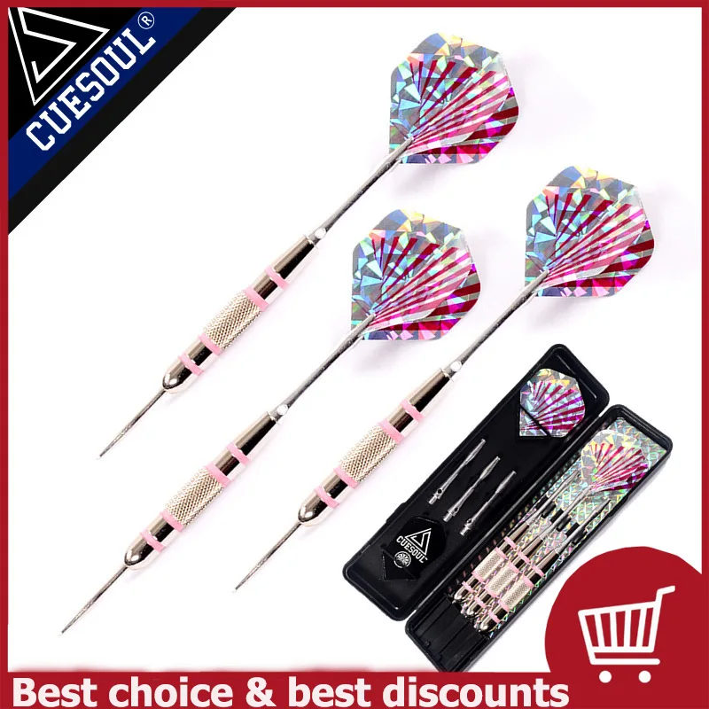 CUESOUL Dardos 3PCS 24g 16cm Tip Steel Darts Needle Aluminum Dart Shaft Iron Body With Pink Laser Dart Flights
CUESOUL Dardos 3PCS 24g 16cm Tip Steel Darts Needle Aluminum Dart Shaft Iron Body With Pink Laser Dart Flights