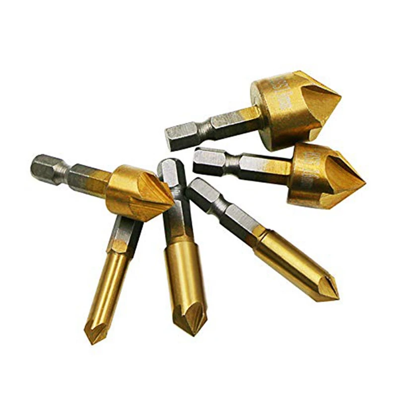 Countersink Drill Bit, Countersink Drill Bit Set With 82 Degree Center Countersink Bits, 6Mm - 19Mm 6 Pcs Retail
Countersink Drill Bit, Countersink Drill Bit Set With 82 Degree Center Countersink Bits, 6Mm - 19Mm 6 Pcs Retail