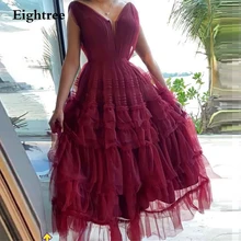Eightree Wine Red A Line Evening Prom Dress Gowns Sleeveless V Neck Tulle Tiered Arabic Night Party Formal Evening Dresses
Eightree Wine Red A Line Evening Prom Dress Gowns Sleeveless V Neck Tulle Tiered Arabic Night Party Formal Evening Dresses