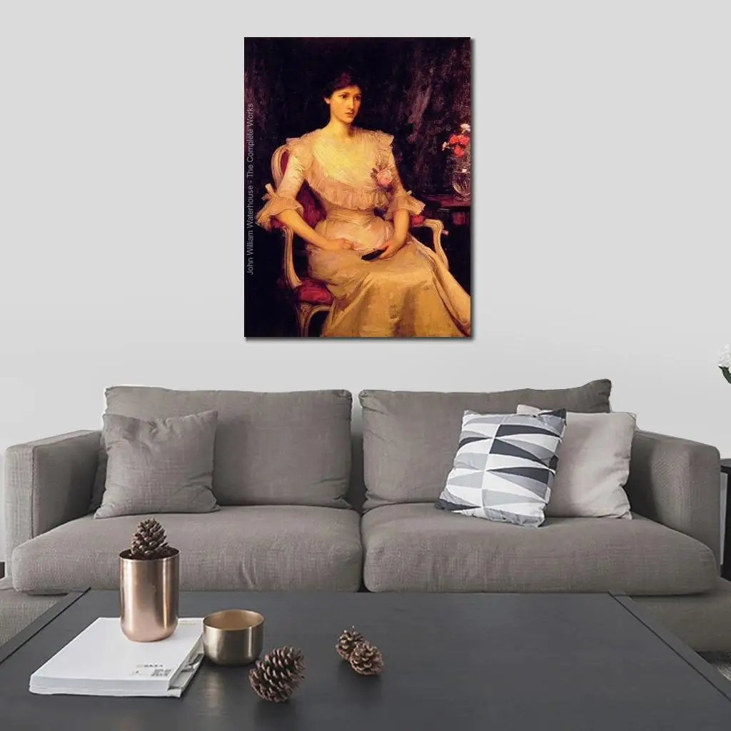 

Miss Margaret Henderson by John William Waterhouse Famous Portrait Art Home Decor High Quality Handmade