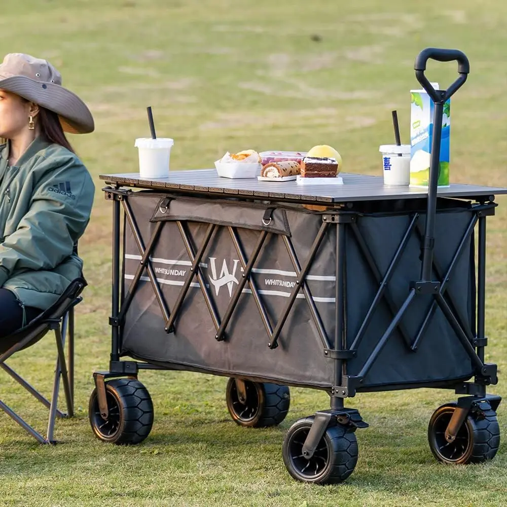 Heavy Duty Collapsible Wagon Cart,Folding Outdoor Wagon,Utility Camping Park Wagon Cart with Aluminum Table Plate (Gr
Heavy Duty Collapsible Wagon Cart,Folding Outdoor Wagon,Utility Camping Park Wagon Cart with Aluminum Table Plate (Gr