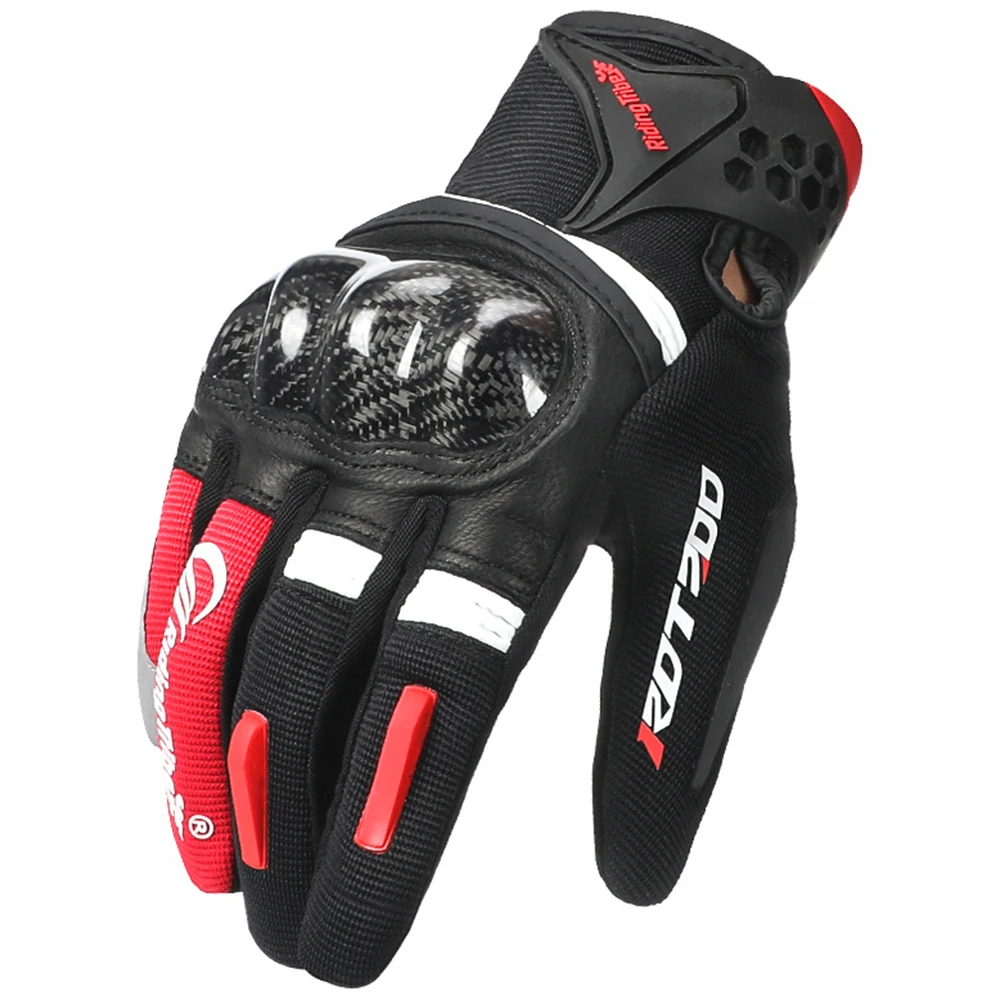 

Motorcycle Gloves Four Seasons Windproof Mountaineering Skiing Carbon Fiber Anti-fall Full Finger Riding Touch Screen Glove