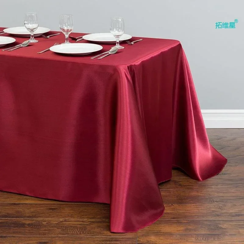 White Imitation Silk Satin Wedding Solid Color Rectangular Banquet Cloth Tablecloth
White Imitation Silk Satin Wedding Solid Color Rectangular Banquet Cloth Tablecloth