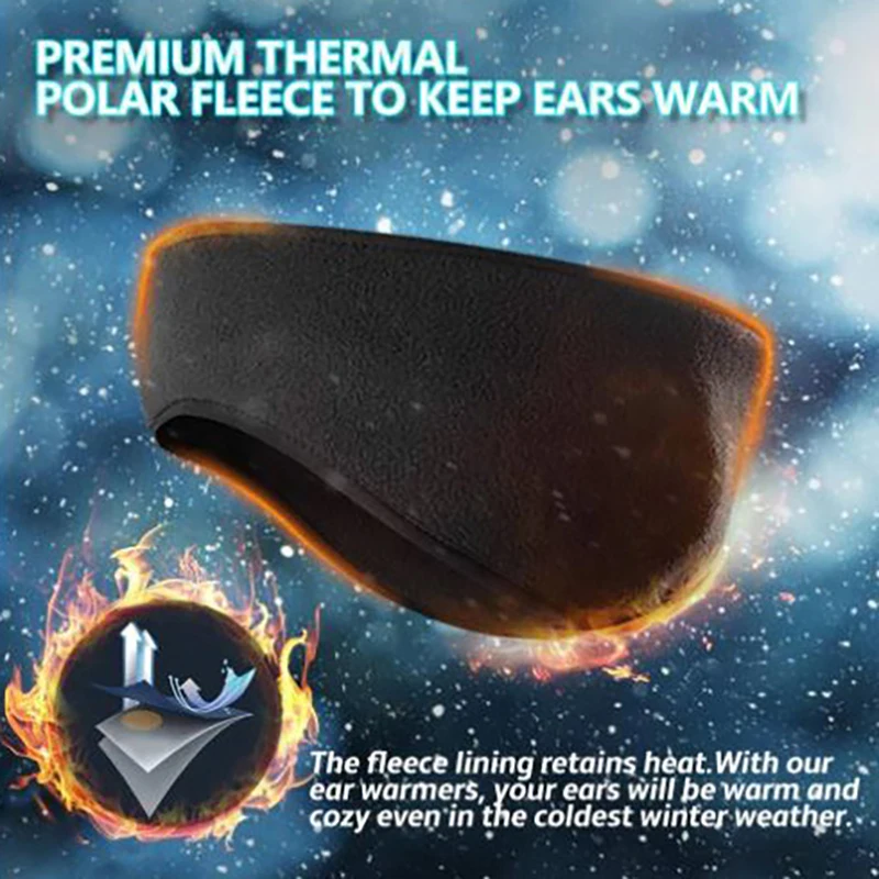 

Unisex Sports Earmuffs For Men And Women Winter Warmer Windproof Soft Polar Fleece Muff Ski Running Forehead Protection Ear Muff