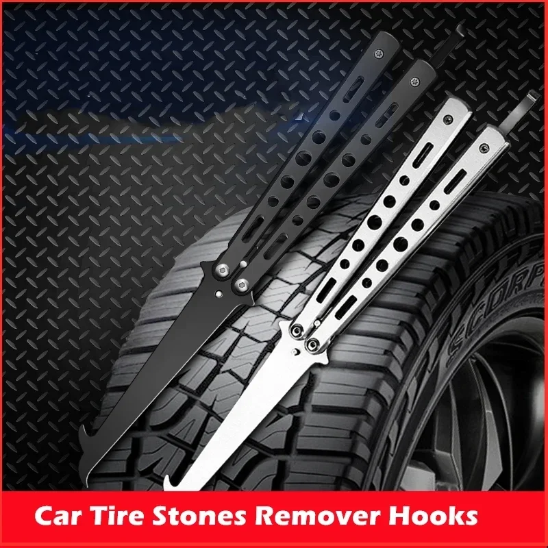 

Car Tire Stones Remover Hooks Auto Tire Groove Cleaning Tool Wheel Tread Slot Stone Gravel Remover for Car Motor Bike Tire New