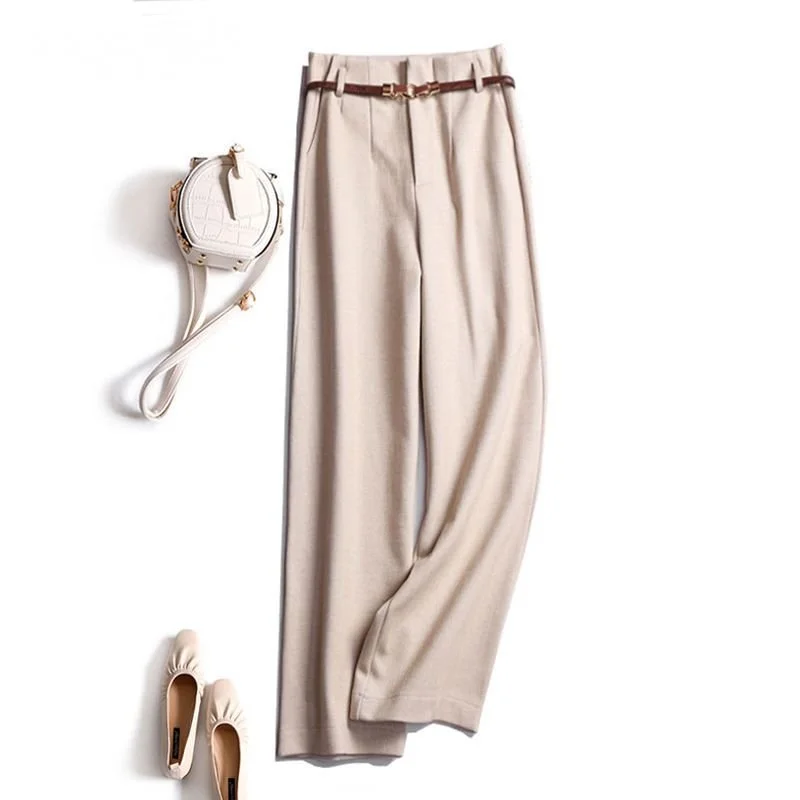 2022 Autumn Winter New Loose Wool Wide Leg Pants Herringbone Pattern Slim Casual Pants OL Temperament Straight Leg Pants 
2022 Autumn Winter New Loose Wool Wide Leg Pants Herringbone Pattern Slim Casual Pants OL Temperament Straight Leg Pants