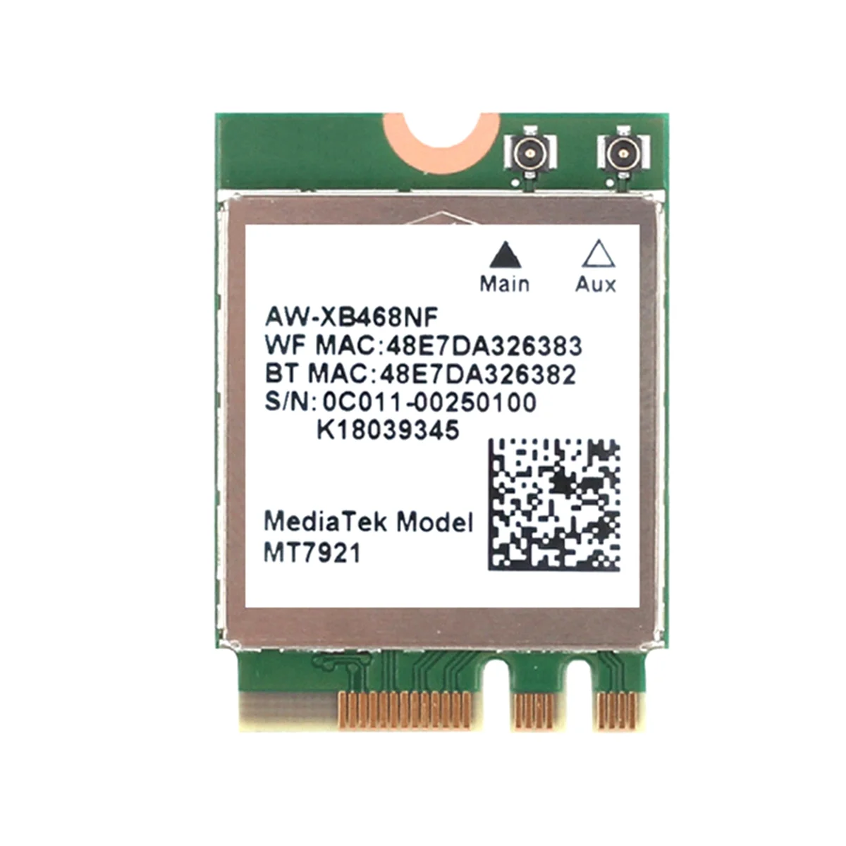 MT7921 WIFI6 2.4G 5G Gigabit Network Card M2 5.2 BT Network Card Desktop Computer Laptop Built-In Wireless Network Card
MT7921 WIFI6 2.4G 5G Gigabit Network Card M2 5.2 BT Network Card Desktop Computer Laptop Built-In Wireless Network Card