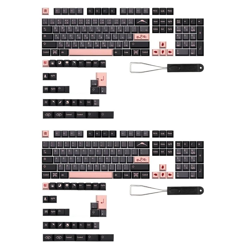 136 GMK-KEY PBT Keycaps Japanese/English Night Sakuras For dz60/RK61/64/gk61/68/75/87/980/104/108 Mechanical Keyboard
136 GMK-KEY PBT Keycaps Japanese/English Night Sakuras For dz60/RK61/64/gk61/68/75/87/980/104/108 Mechanical Keyboard